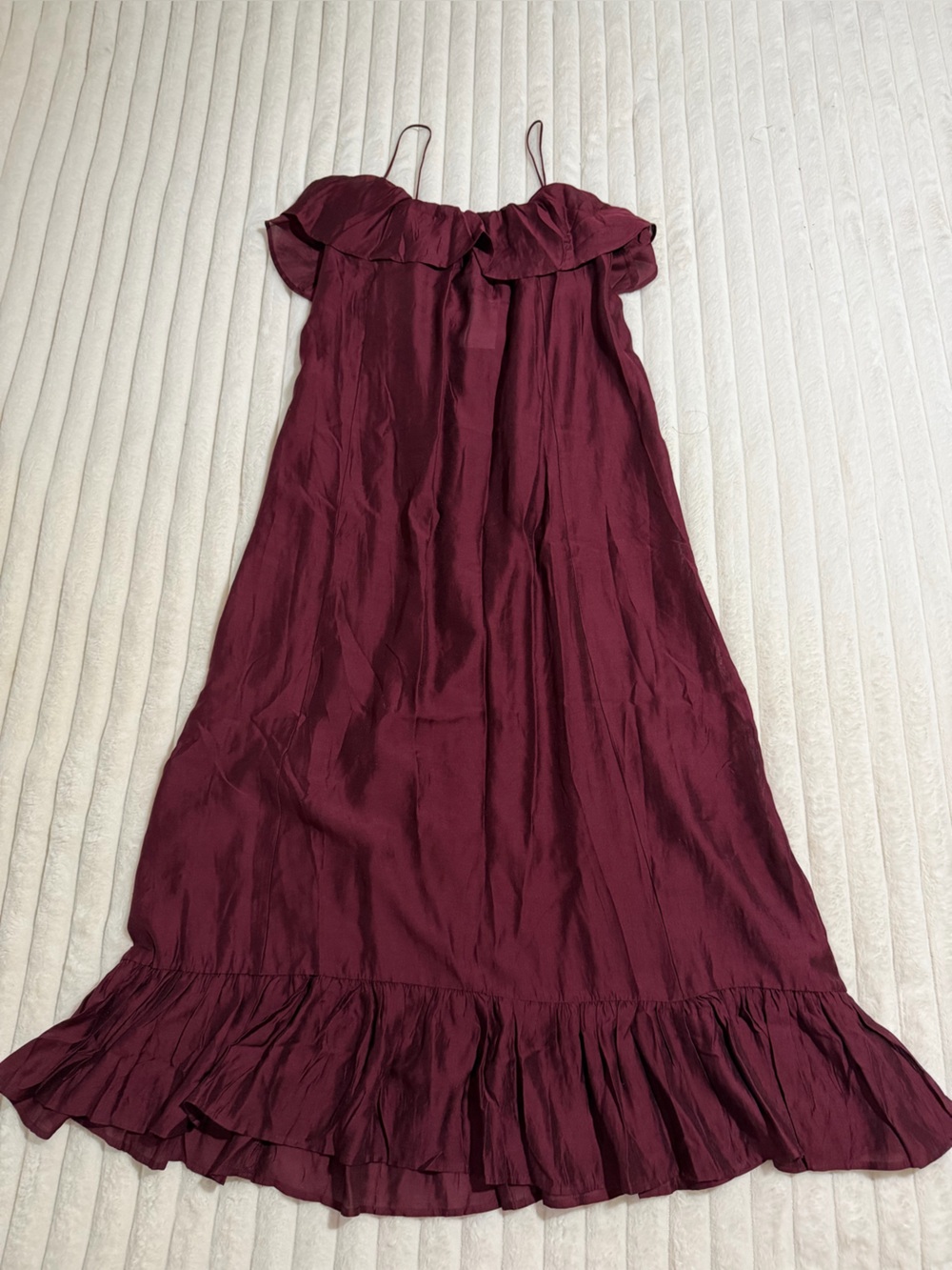 H&M Wine Ruffle Maxi Dress - Picture 8 of 10
